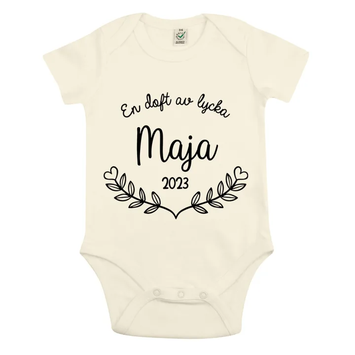 En Doft Av Lycka babybody i ekologisk bomull